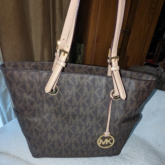 Michael Kors East West Jet Set signature logo tote bag - Picture 3 of 13